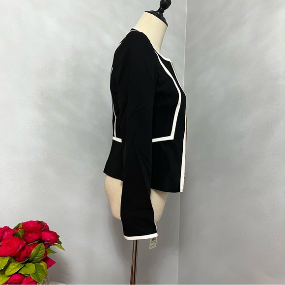 Calvin Klein Long Sleeves Jacket/ Blazer W/ Cream Piped Details - Duplicate - Picture 7 of 14